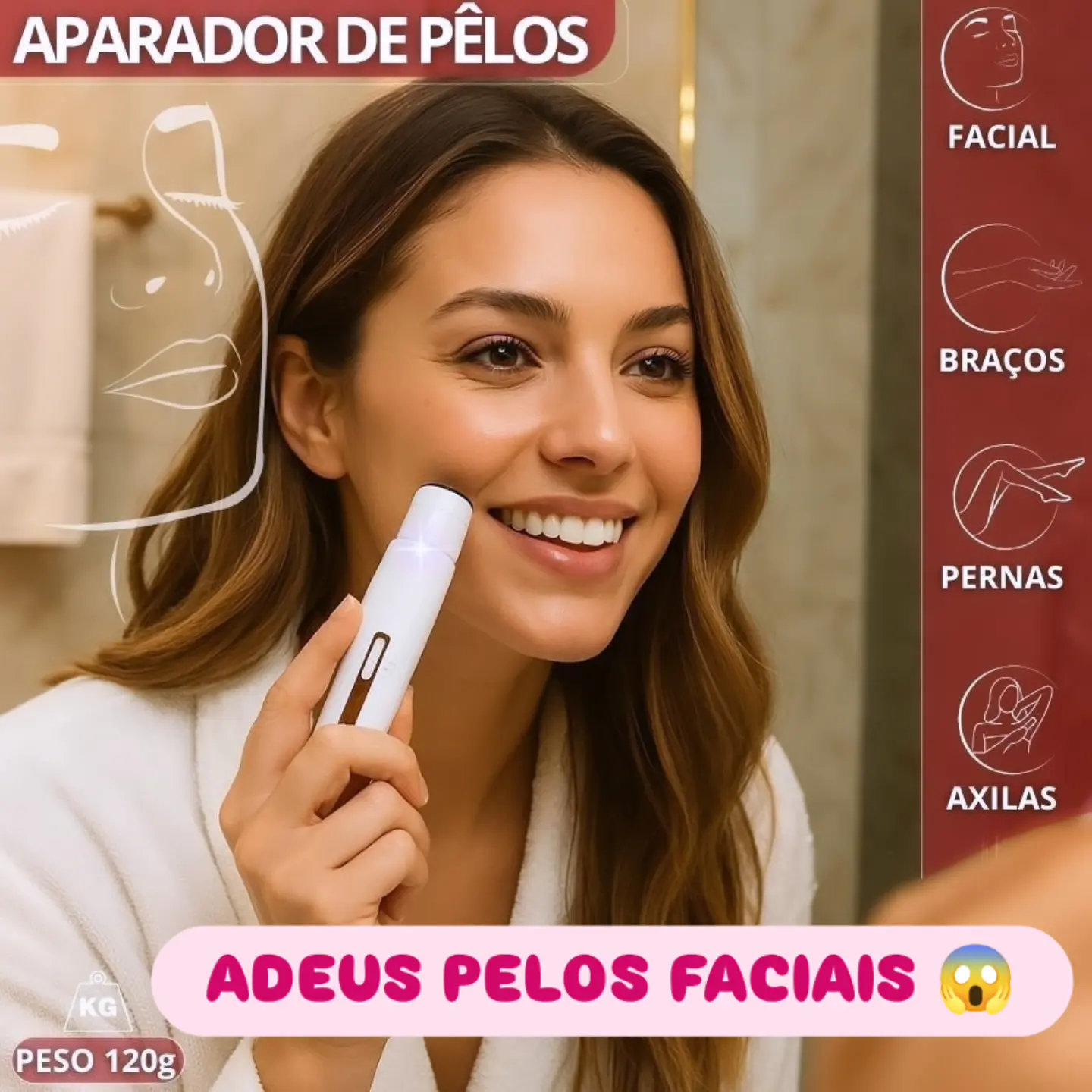 Depilador Elétrico Feminino 4 em 1 Barbeador Aparador de Pelos Corporais Nariz e Sobrancelhas Recarregável - Oferta Shopee com desconto